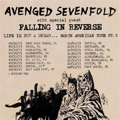Presale Codes for Avenged Sevenfold Life Is But A Dream… Tour Part 2 with Falling in Reverse